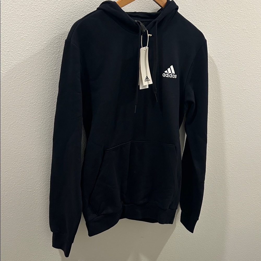 Adidas Men's Black Pullover Hoodie NEW